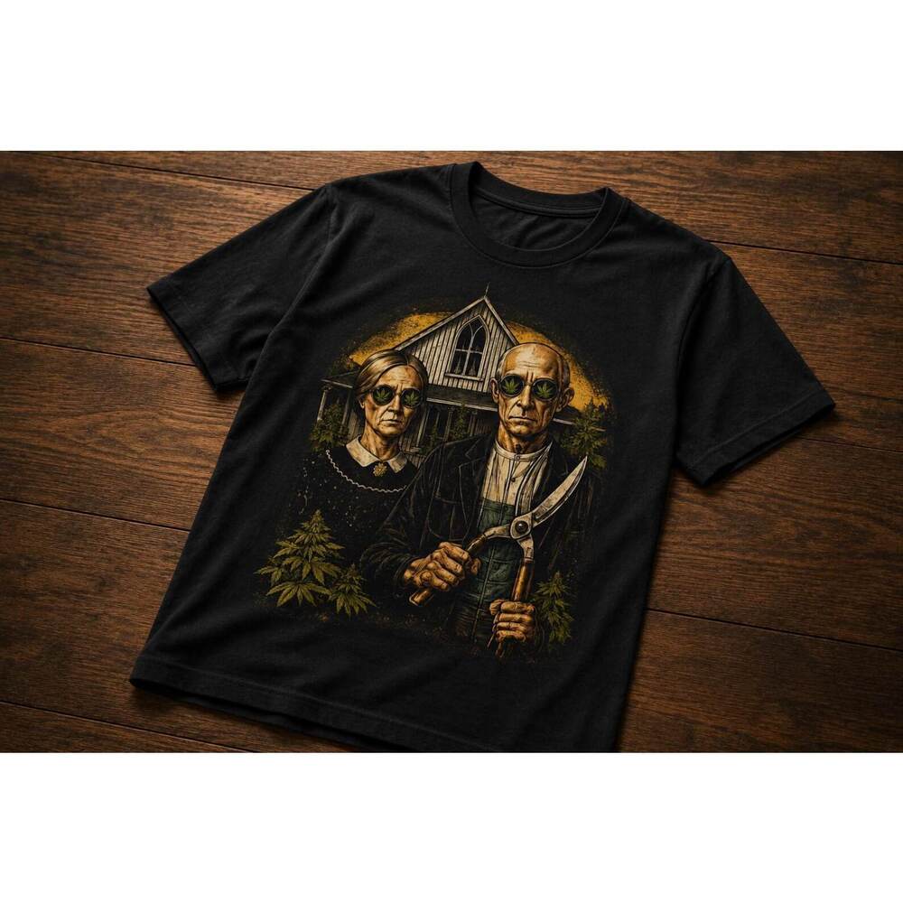Funny Gothic Gardening Shirt, Farm Couple Tee